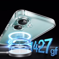 Užalias Classy Clear Magnetic Dėklas with MagSafe iPhone 16 Plus - Clear