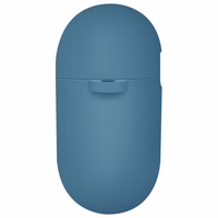 Uniq Nexo AirPods 4 + ausų kabliukų silikoninis dėklas - mėlynas