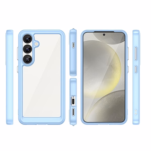 Kosminis dėklas su gelio rėmu Samsung Galaxy S25 - mėlynas