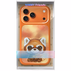 Nimmy Big Eyed Pet 2.0 Raccoon deklas iPhone 17 Pro - oranzinis