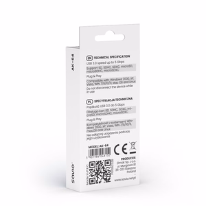SAVIO SD kortelių skaitytuvas, USB 3.0, AK-64