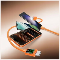 Laidas USAMS U92 18W USB-C į USB-A 1.2m oranžinis