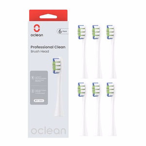 Oclean Professional Clean P1C1 W06 keičiamos šepetėlių galvutės, 6 vnt., baltos