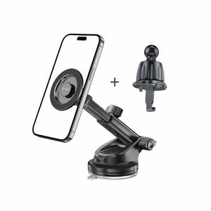 "Tech-Protect N58" magnetinis "MagSafe" automobilinis laikiklis, skirtas kabinai, priekiniam stiklui arba oro ventiliacijos angai - juodas