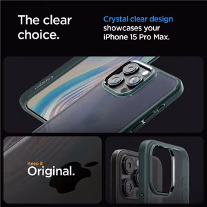 Spigen Ultra Hybrid чехол для iPhone 15 Pro Max - тёмно-зелёный