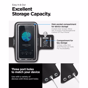 SPIGEN A703 DYNAMIC SHIELD ARMBAND JUODAS