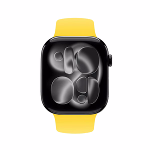 Crong Liquid dirželis, skirtas Apple Watch 38 / 40 / 41 / 42 mm, geltonas