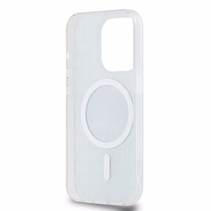 DKNY IML mono ir dryžuotas magnetinis dėklas telefonui iPhone 15 Pro – mėlynas