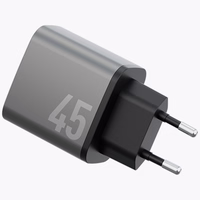 Tinklo įkroviklis Energea Ampcharge GaN45 2xUSB-C PD/PPS/QC3.0 45W pilkas