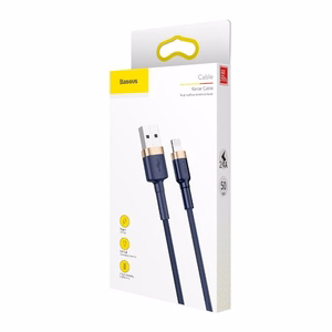 Baseus Cafule Lightning kabelis 1.5A 2m (auksinis + tamsiai mėlynas)
