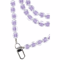 COLORFUL telefono dirželis, telefono pakabukas / virvelės ilgis 120 cm (60 cm kilpoje) / ant kaklo – violetinis