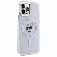 Karl Lagerfeld IML Metalinė Choupette galva MagSafe dėklas iPhone 12 - baltas