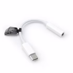 Adapteris AUX Type C (vyriškas) į Jack 3,5 mm (moteriškas) dėžutėje baltas