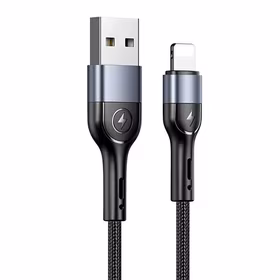 USAMS Pintas laidas U55 2A lightning juodas 1m SJ448USB01 (US-SJ448)