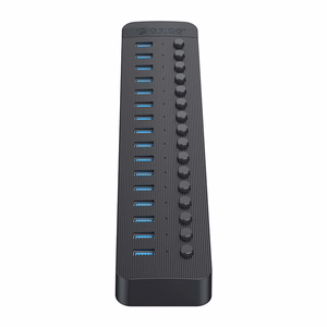 Orico CT2U3-16AB šakotuvas 16x USB-A 3.0 su jungikliais juodas