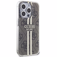Guess IML 4G Gold Stripe dėklas iPhone 15 Pro Max - rudas