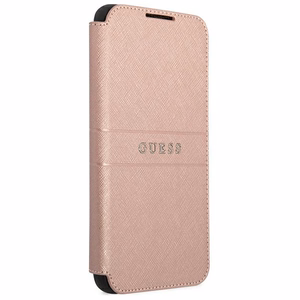 Dėklas telefonui Guess GUBKS22MPSASBPI S22+ S906 rožinis Saffiano Stripes