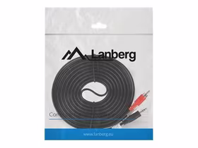 Lanberg Jack 3.5mm į RCA laidas 5m juodas