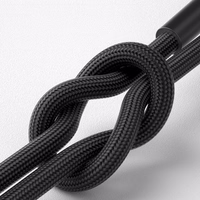 3mk Hyper Cable N-SERIES USB-A / USB-C 1m 9V/2A 18W QC 3.0 laidas - juodas