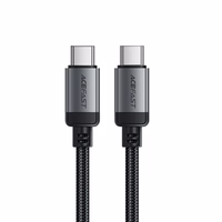 "Acefast C20-03" USB-C kabelis - USB-C 480Mb/s 3A 1,2 m - juodas