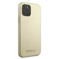 Guess GUHCP12LIGLGO iPhone 12 Pro Max 6.7" auksinis/auksinis kietas dėklas Iridescent