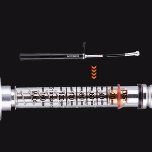 Rockbros JG-PB-004 lightweight bicycle pump with pressure gauge - black