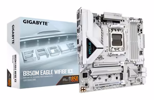 Gigabyte B850M Eagle WiFi6E Ice Micro-ATX Mainboard AM5 DDR5 4 slots B850MEAGLEWF6EICE