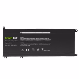 Green Cell baterija 33YDH DE138, skirta Dell Inspiron G3 3579/3779, G5 5587, G7 7588, 7577, 7773, 7778, 7779, 7786, Latitude 3380/3480/3490/3590