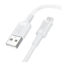 Borofone Kabelis BX111 Feliz - USB į Micro USB - 2,4A 1 metras baltas