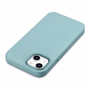 iCarer Litchi Premium odinis dėklas iPhone 14 Plus Magnetinis odinis dėklas su MagSafe Žalias (WMI14220711-GN)