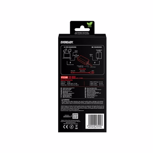 Eveready PX30B išorinė baterija, 30000 mAh, 2 × USB-A, juoda