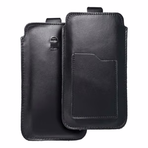 Slip-in phone case leather sleeve with pull-up for Samsung A12 / NOTE 9 / Xiaomi Redmi NOTE 10 PRO Royal size 2XL+wide black