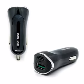 Beline Automobilinis įkroviklis 1xUSB i 1xUSB-C 5A 30W juodas (tik galvutė)