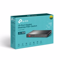 TP-Link TL-SG1210MP tinklo komutatorius Ne-valdomas Gigabit Ethernet (10/100/1000) Maitinimas per Eternetą (PoE) Juoda