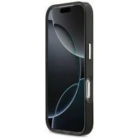 Guess IML Script Metal MagSafe Case for iPhone 17 Pro Max - Black and Brown