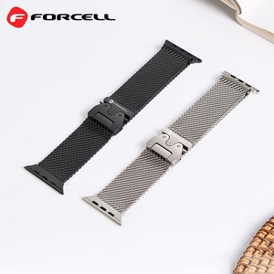 Ремешок для Apple Watch Forcell F-Design FA11 стальная застёжка 38 / 40 / 41 мм чёрный