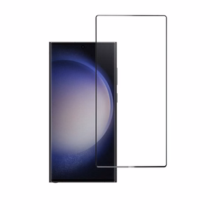 Apsauginis stiklas Blue Star - SAMSUNG Galaxy S23 Ultra pilnas paviršius (pilnas klijavimas/draugiškas dėklui) - juodas Apsauginis stiklas Blue Star