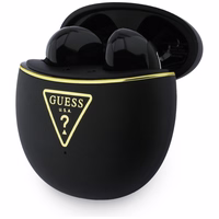 Guess Gold Line Triangle TWS ausinės juodas
