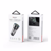 YESIDO AUTOMOBILIO ĮKROVIKLIS Y49 PD 30W QC3.0 18W USB-A+C JUODAS