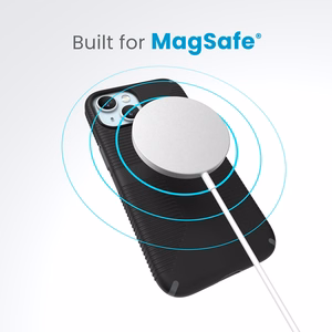 Speck Candyshell Grip MagSafe - iPhone 17e / 16e / 15 / 14 / 13 dėklas (juodas / Slate pilkas)