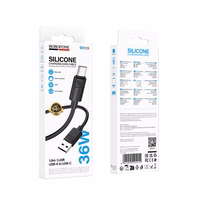 "Borofone" kabelis BX123 Leya - USB-Tap C - 36W 3A 1 metras, juodas