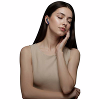 Bluetooth ausinės USAMS Echo E02 TWS ANC+ENC belaidės juodas