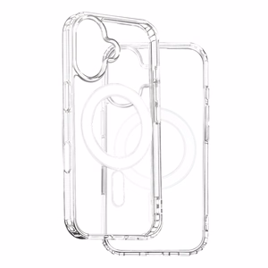 Anti Shock 1,5 mm Mag dėklas for iPhone 16 Pro 6,3" skaidrus big hole + button
