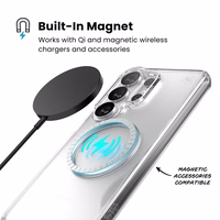 Speck Presidio Perfect-Clear Magnet - Samsung Galaxy S26 Ultra MagSafe dėklas (Clear/Clear/sidabrinis)