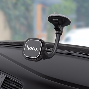 Automobilinis universalus telefono laikiklis Hoco (CA55) Astute tvirtinamas ant stiklo, magnetinis juodas
