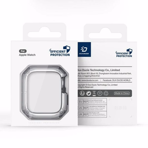 DUX DUCIS dėklas TAMO Apple Watch 10 serijai 42 mm skaidrus su tamsiai mėlynu