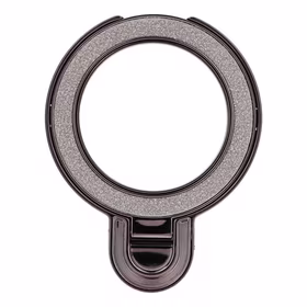 Telefonų stovas CIRCLE GLITTER - klijuojamas - juodas