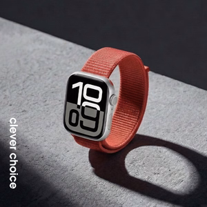 Crong Nylon sportinis Apple Watch dirželis, 38/40/41/42 mm, „Red Fusion“