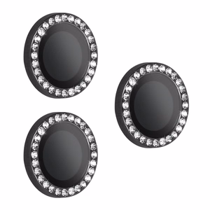 Temperuotas stiklas HARD DIAMOND kamerai (objektyvui) iPhone 17 Pro/17 Pro Max juodos spalvos, 3 vnt.
