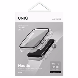 Uniq dėklas Nautic Apple Watch Series 7/8/9 45mm skaidrus/balandžio skaidrus